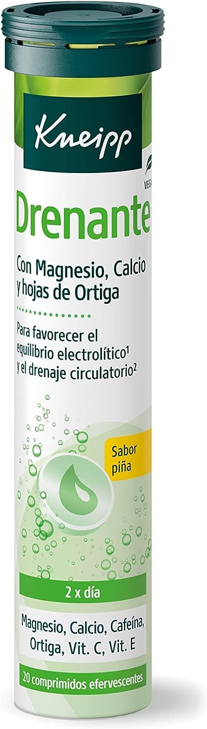 Kneipp, Vitamina Drenante con Magnesio, Calcio, Cafeína, Vitaminas E y C y Ortig
