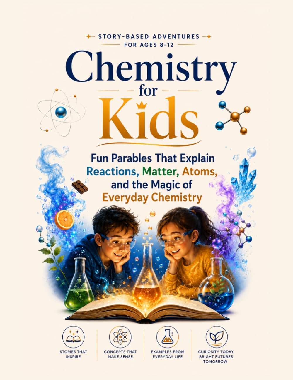 Chemistry for Kids: Story-Based Adventures for Ages 8–12: Fun Parables That Explain Reactions, Matter, Atoms, and the Magic of Everyday Chemistry (Story-Based Science Adventures)