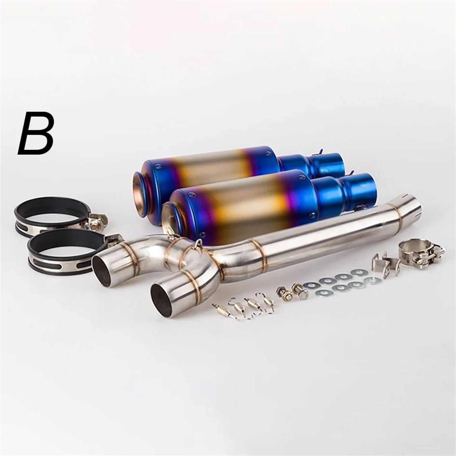Sistemas De Tubo De Conexión De Escape para Motocicleta, Piezas De Tubo De Escape Antideslizantes para Y&amaha FZ-6N FZ-6S FZ6 FZ6S FZ6N 2004-2009(Type B)