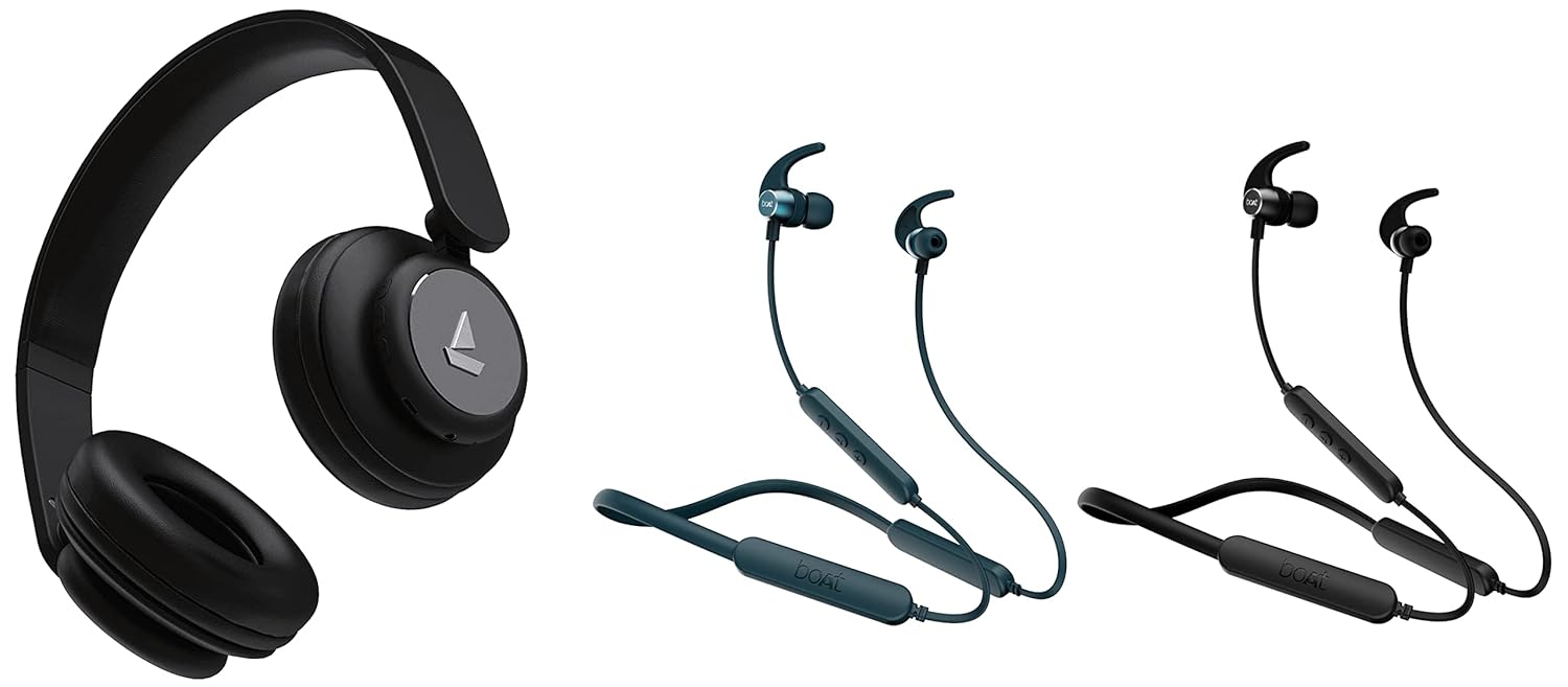 boAt Rockerz 450 Bluetooth On Ear Headphones with Mic, Upto 15 Hours