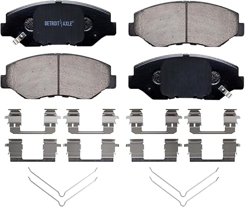 Miniatura 9 de Detroit Axle - Kit de freno de 2.4L para Honda Accord 2003-2007 Reemplazo 2004 2005 2006 Rotores de freno de disco Pastillas de freno de cerámica