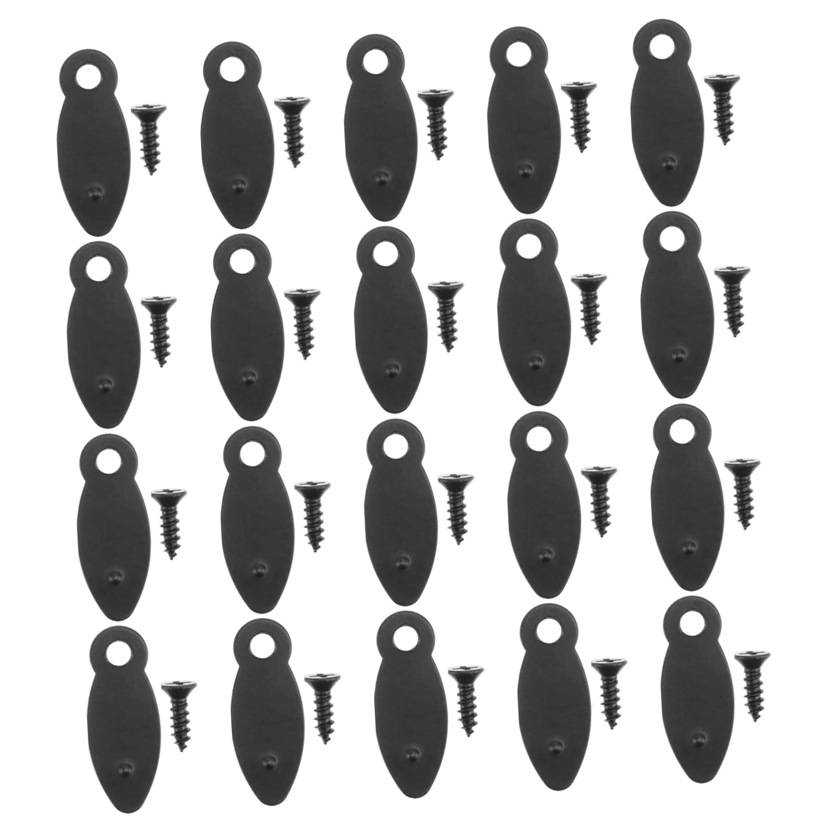 50pcs Picture Frame Backboard Fixing Buckles Iron Black