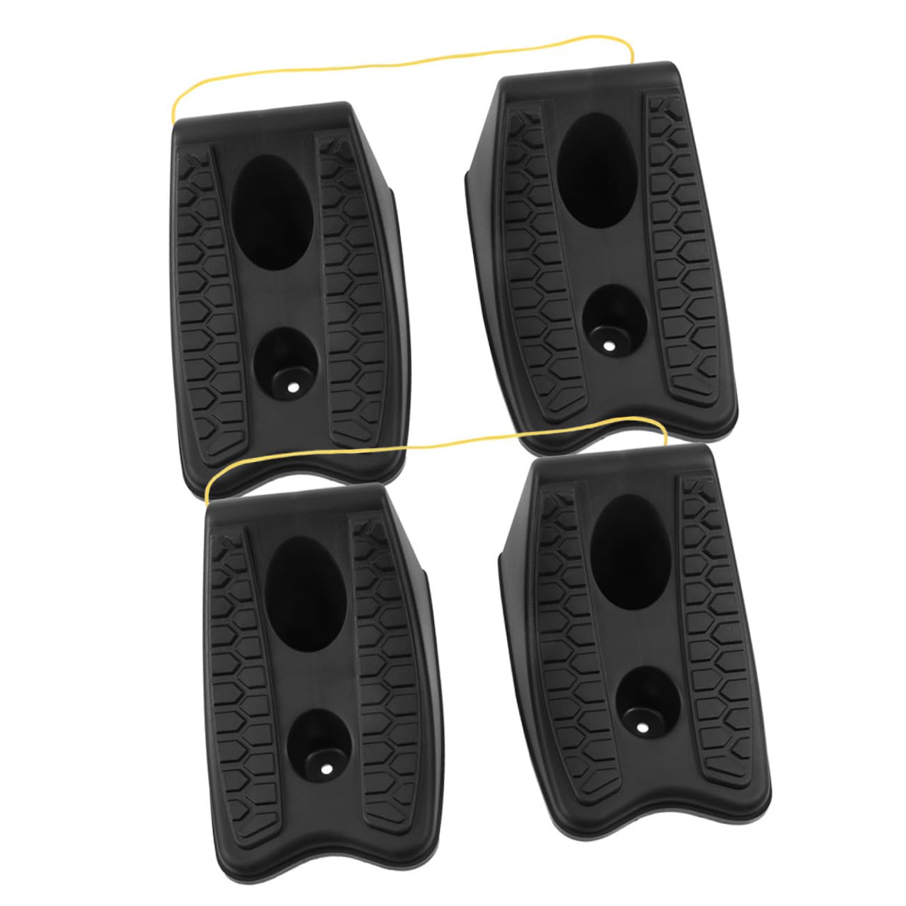 ABOOFAN Cuñas para Ruedas de Coche Abs Negro 4 Piezas para Garajes