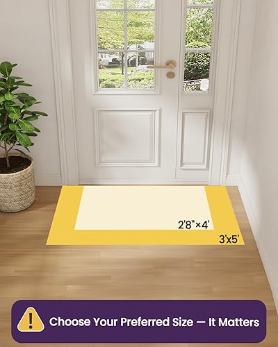 Miniatura 3 de DEXI - Tapete para puerta de entrada, antideslizante, de perfil bajo, lavable, para interior, 35.5 x 59pulgadas, color gris oscuro