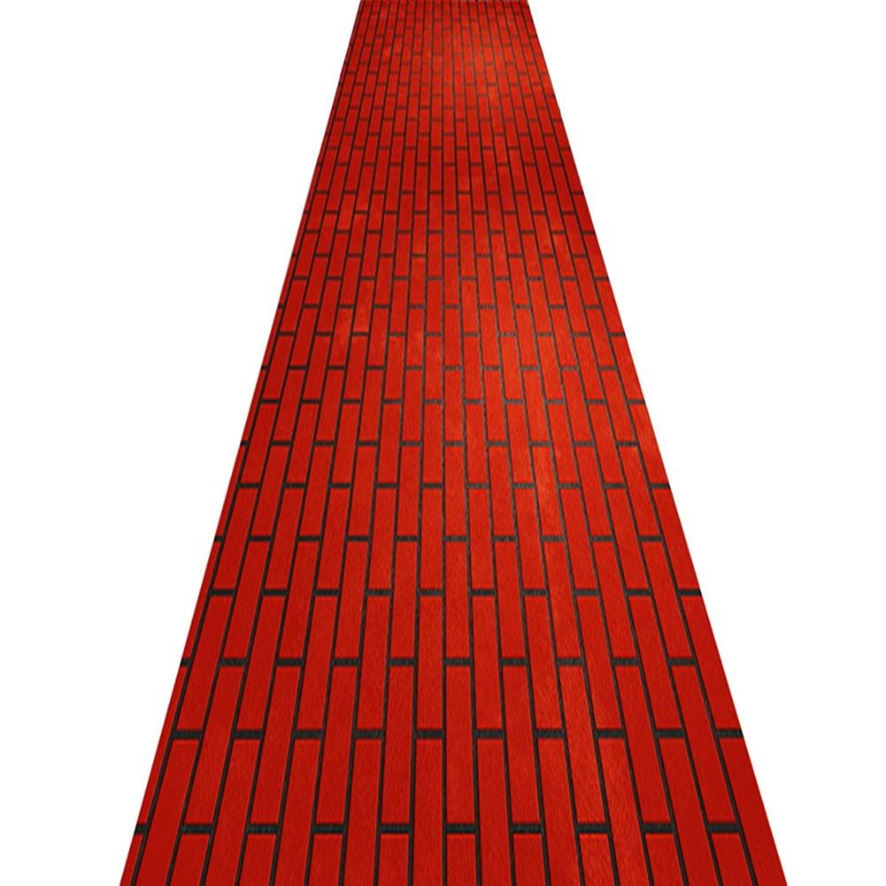 Tapis de passage haut de gamme en polyester brique 3D moderne résistant et ajustable