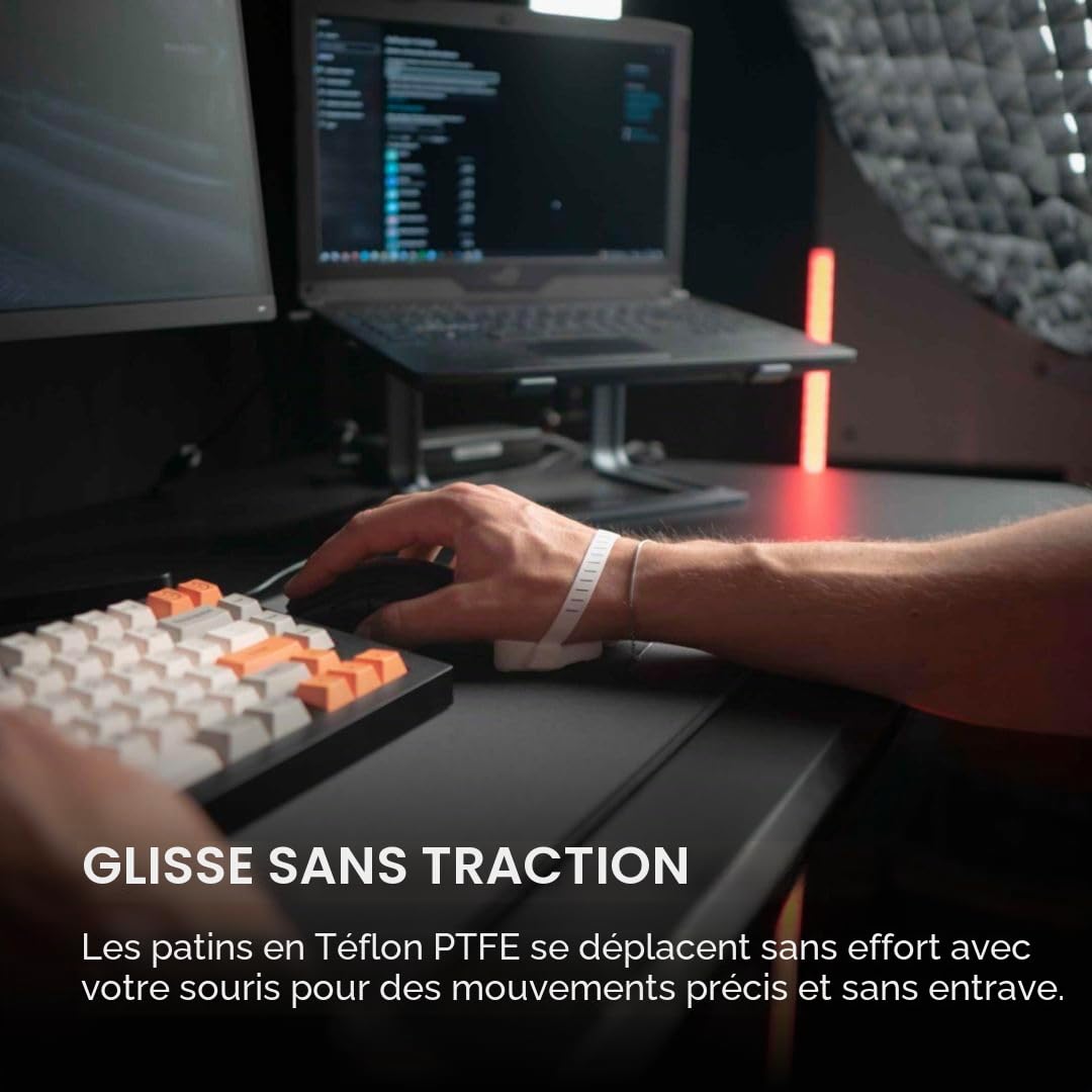 DELTAHUB Carpio G2.0 Repose-poignet de jeu vraiment ergonomique pour droitier et souris, approuvé par les joueurs, soulagement de la douleur, anti-fatigue, ordinateur, ordinateur portable, e-sports,