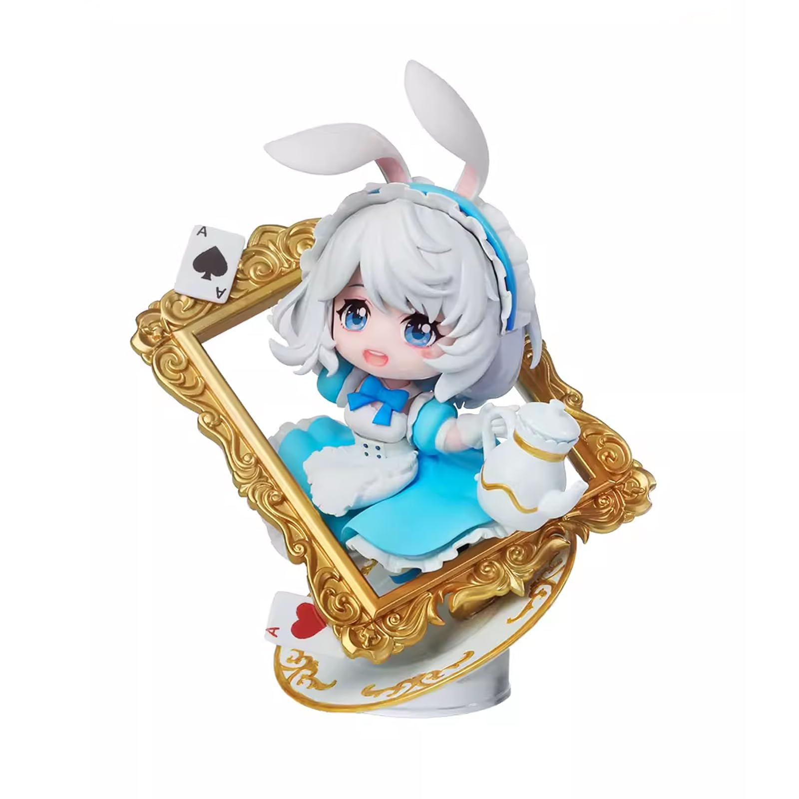 CALEMBOU Anime Figure, Cute Vtuber Figure Whale Lady Sistell Tong Hua Qi Jing Q-Version Anime Figure, 4.5-inch PVC Chibi Figure for Birthaday Gifts
