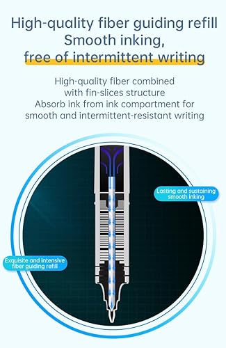 Miniatura 7 de 12 bolígrafos líquidos de punta fina de punta fina, bolígrafos de tinta negra de 0.020 in, bolígrafos de punta ultra fina, escritura suave para
