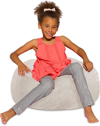 Miniatura 237 de Posh Creations - Sillón puff para niños, adolescentes y adultos, incluye funda extraíble y lavable a máquina, grande de 38 pulgadas, piel de conejo