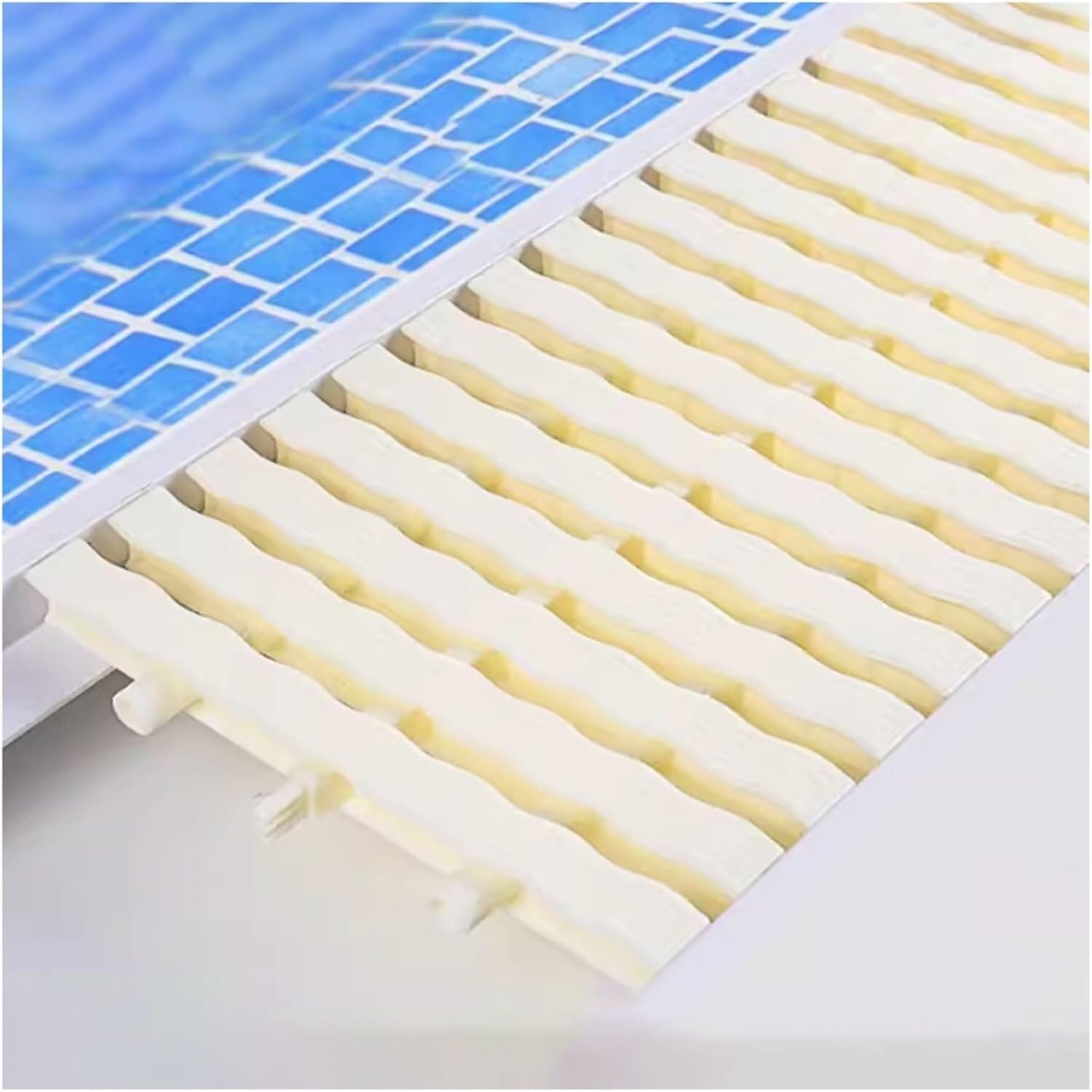 Tappi di drenaggio Anti-vortice Filtro for Canale Doccia, griglia di Scarico a Tre Fori, for Canale di drenaggio, grondaia (Larghezza 30 cm, 1 Pezzo), Beige