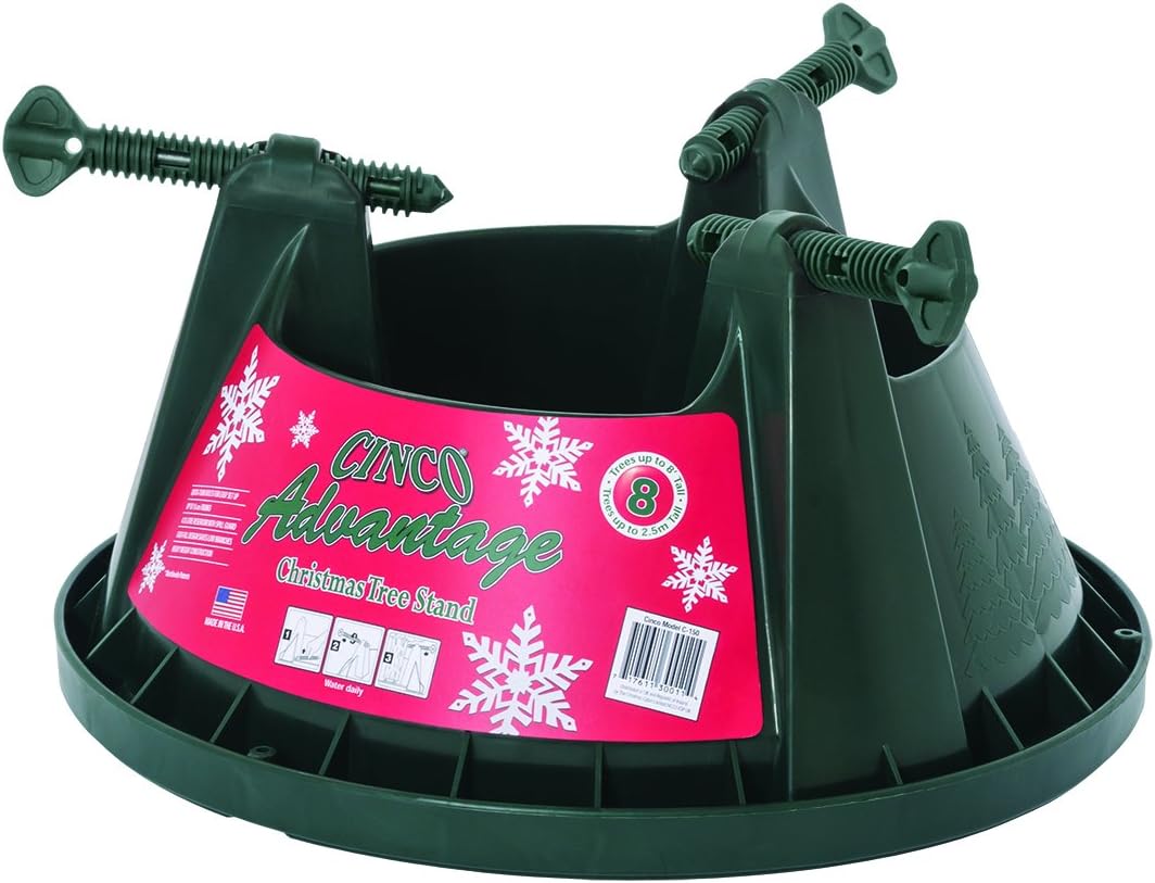 Cinco Advantage 8 Tree Stand for Trees Up to 8 Feet (2.5 Meters) Tall, Dark Green