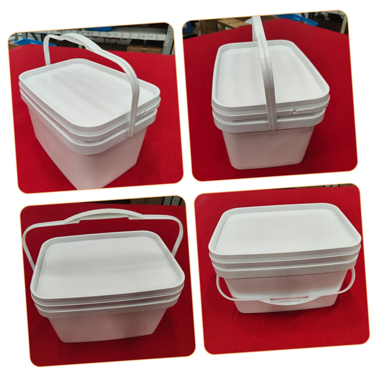 Secchio per Verniciare da 10 l in PP Bianco, Leggero e Facile da Trasportare, con Coperchio e Manico per Pittura e Miscelazione