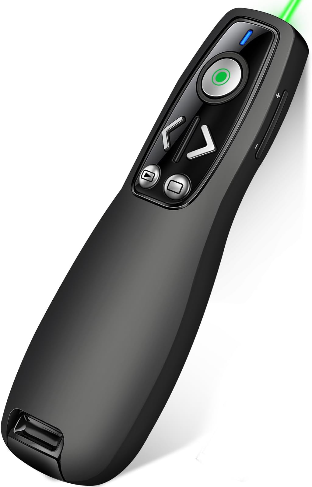 3-in-1 USB Type C Presentation Clicker Wireless Presenter Remote with Green Light for PowerPoint, Powerpoint Clicker with Volume Control PowerPoint Slide Advancer for Mac, Computer, Laptop