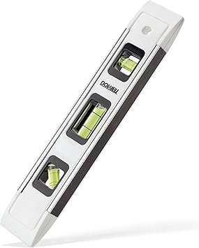 Dowell Magnetic Torpedo Level Mini Bubble Level Box Spirit Level Alloy Frame 180 90 45 Degree 9 Inch 1 White Amazon Com