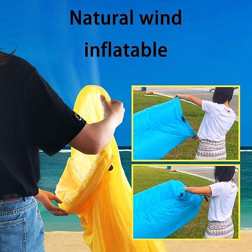 Miniatura 7 de Tumbona inflable, hamaca portátil, a prueba de agua y diseño antifugas de aire, sofá ideal para patio trasero, lago, playa, viajes, camping, picnic,