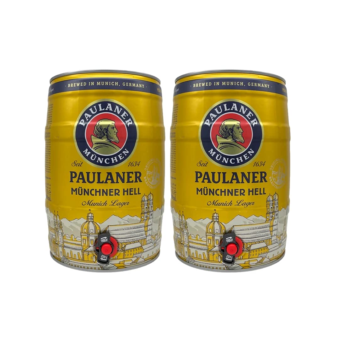 Paulaner Munchner Hell Premium German Lager 5ltr Mini Kegs (Set of 2) - 4.9% ABV