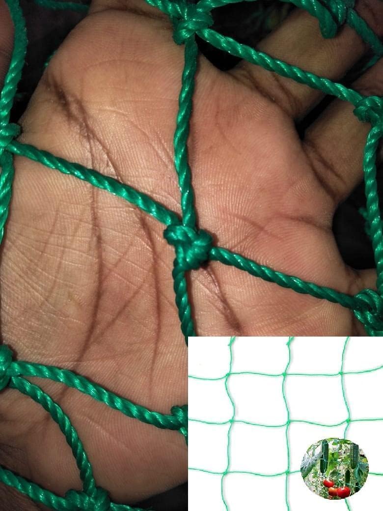 Garden Netting Support System for Climbing Plants, Green Mesh Trellis for Vegetables and Tomatoes, Heavy Duty Plant Support Net (3 FT * 6 FT)