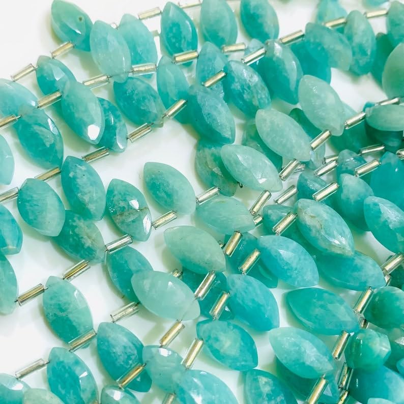 Perles en amazonite naturelle de qualité supérieure pour colliers raffinés - 3