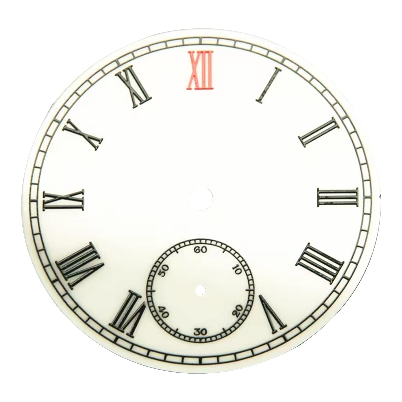 Steel Enamel Pocket Watch Dial Wristwatch Plate Dial Fit for Hand Winding 6497, 6498 Movement 38.9MM