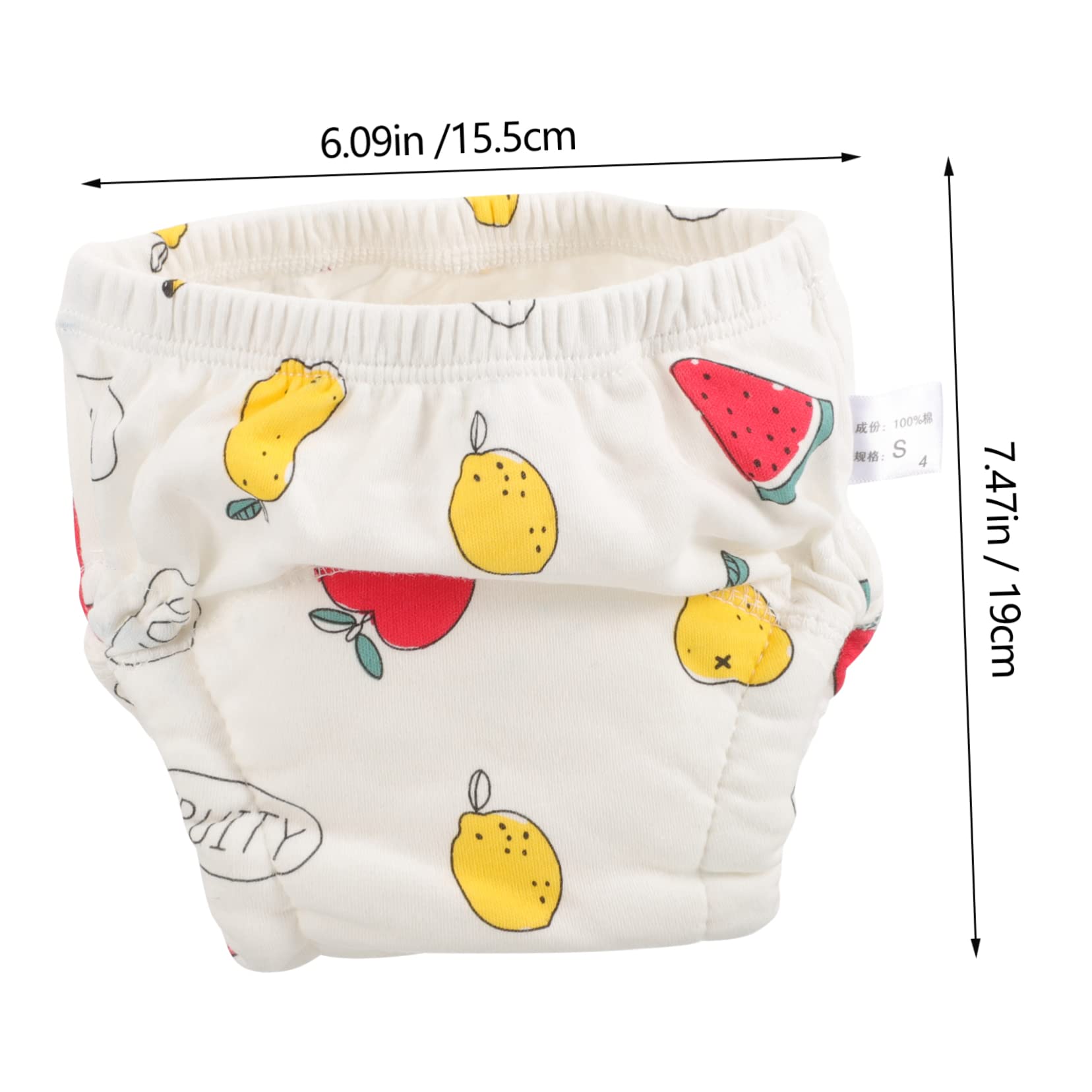 COLLBATH Reusable Baby Diaper Pants 2pcs Washable Cotton Training Pants Leak-Proof Design for Newborns