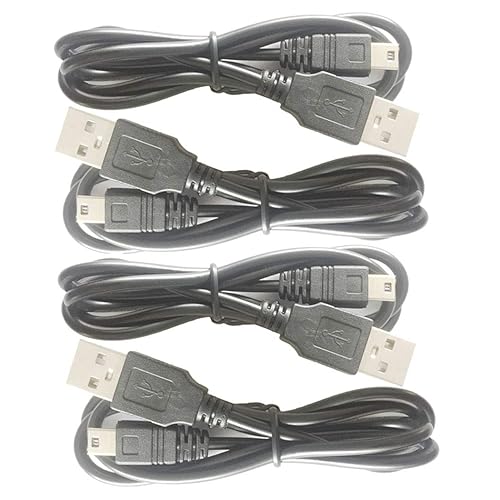 Miniatura 4 de Paquete de 2 cables USB 2.0 A a Mini-B de 5 pines USB de sincronización de datos y cargador compatible con Texas Instruments TI-84 Plus CE, C Silver