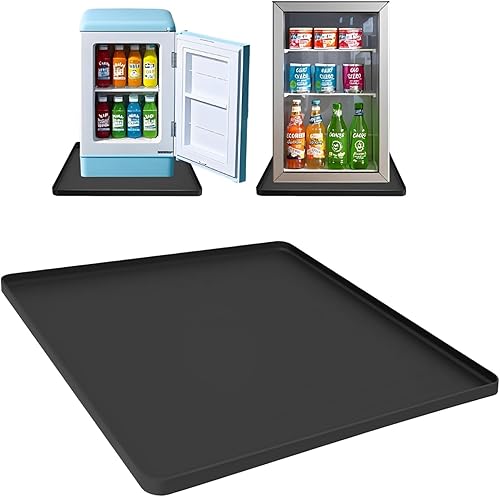 Mini alfombrilla de silicona para nevera, alfombrilla para debajo del refrigerador, mini bandeja de goteo para evitar fugas de electrodomésticos,
