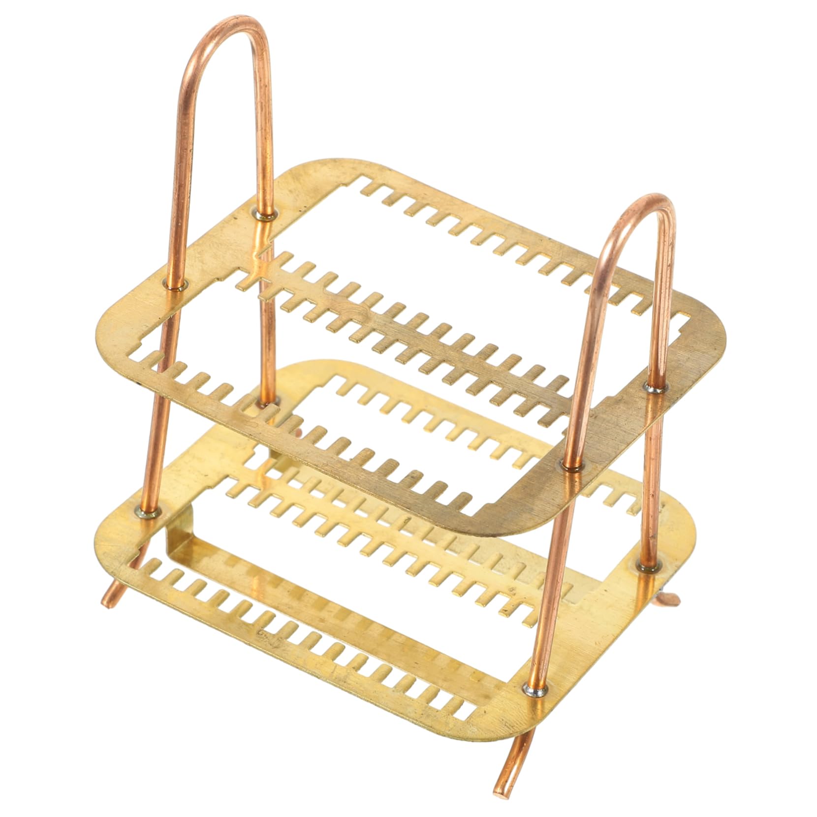 MUCKLILY Dyeing Rack Specimens Dexter Slides Laboratory Microscope Storage Holder Golden Copper