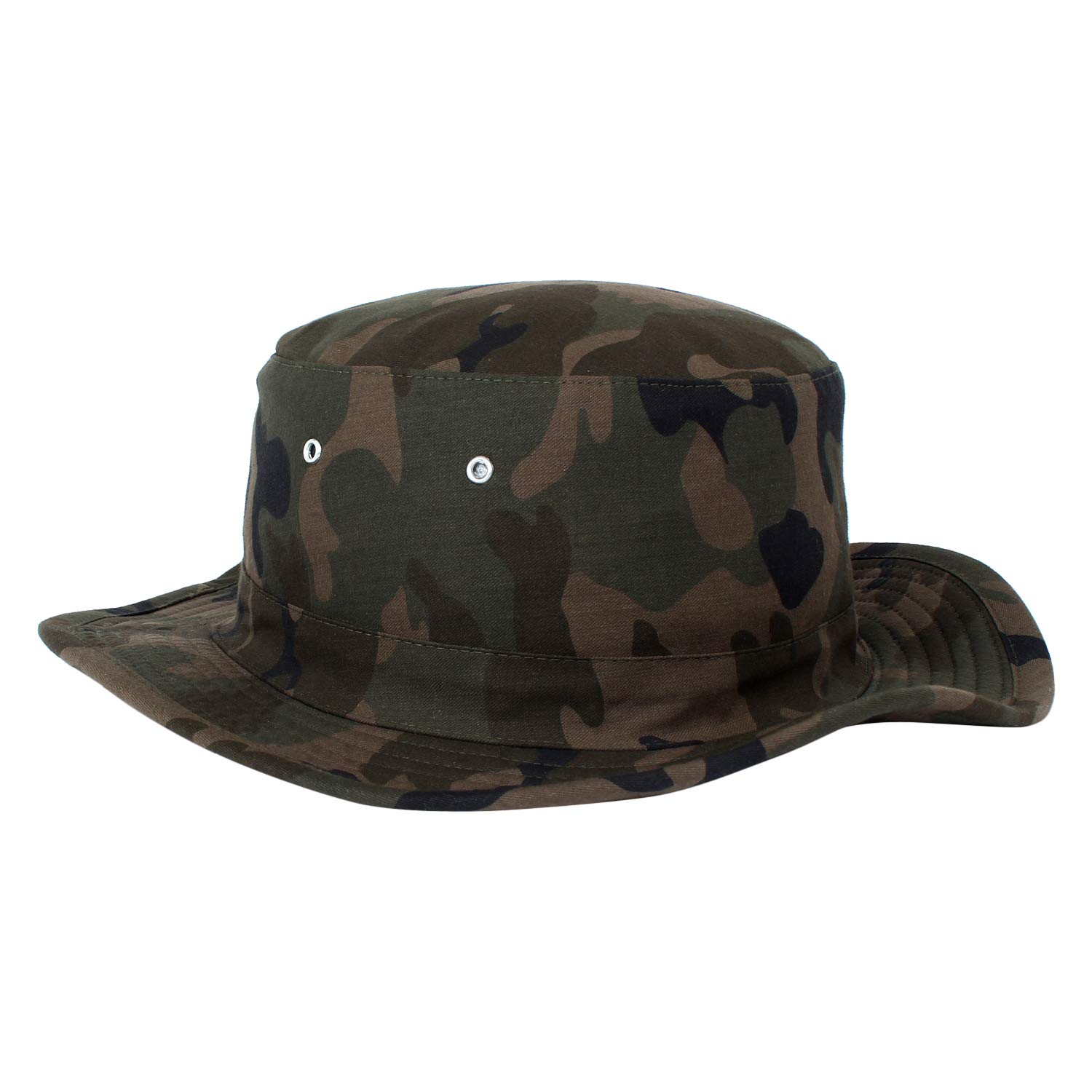ZachariasMen's Cricket Umpire Sun Cotton Hat H-01 (Camouflage Green ; Free Size)