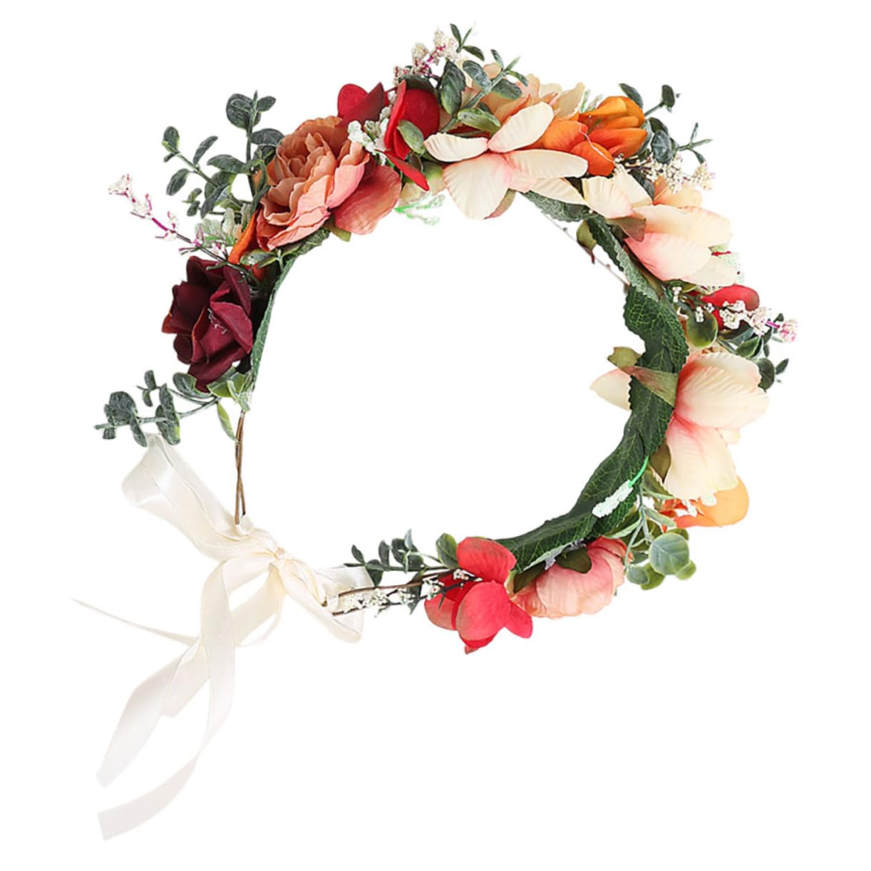 Healeved 4 Stück Romantisches Blumenkronen-stirnband Für Frauen Kopfbedeckungen Für Hochzeiten Leichte Haarbänder