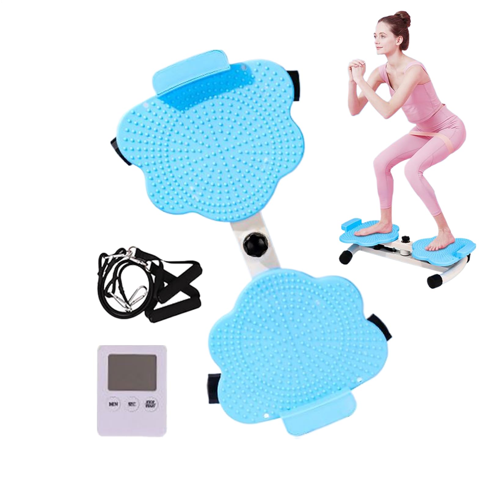 Tour de taille - Disque rotatif silencieux intelligent, équipement d'entraînement à domicile réglable | Outil d'entraînement de base portable pour familles, personnes âgées, femmes, fitness
