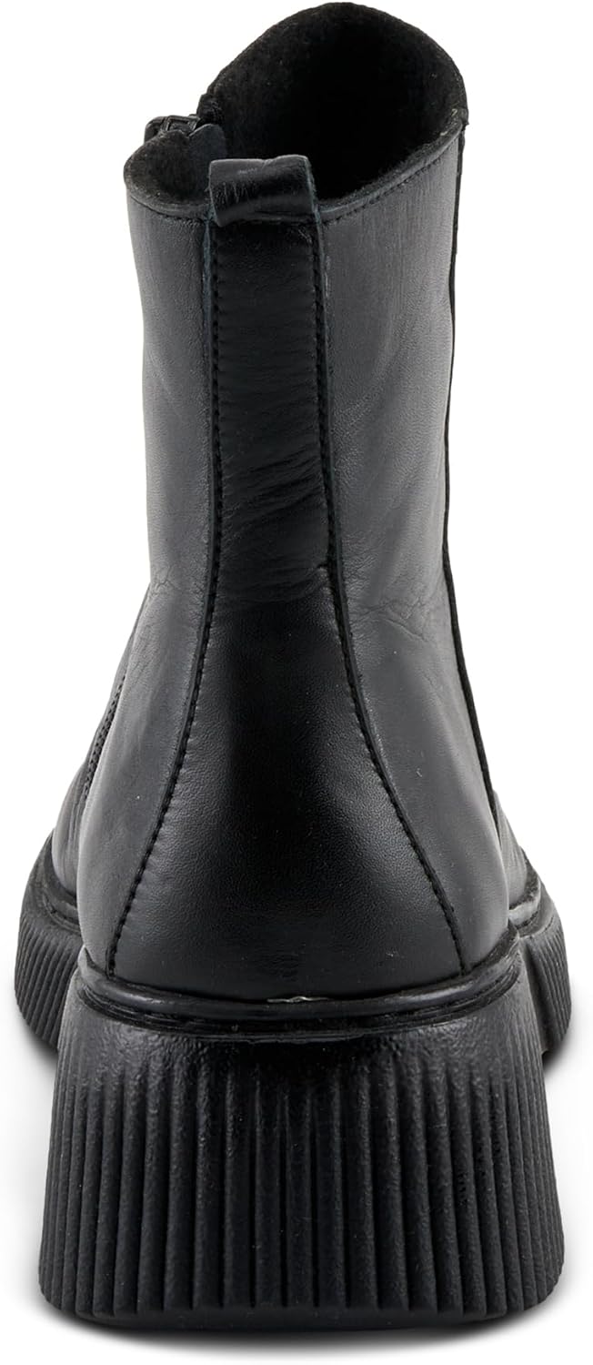 Spring Step Women's NAYANA Booties with Ruching Leather, Metal Rivets, and Removable Insoles