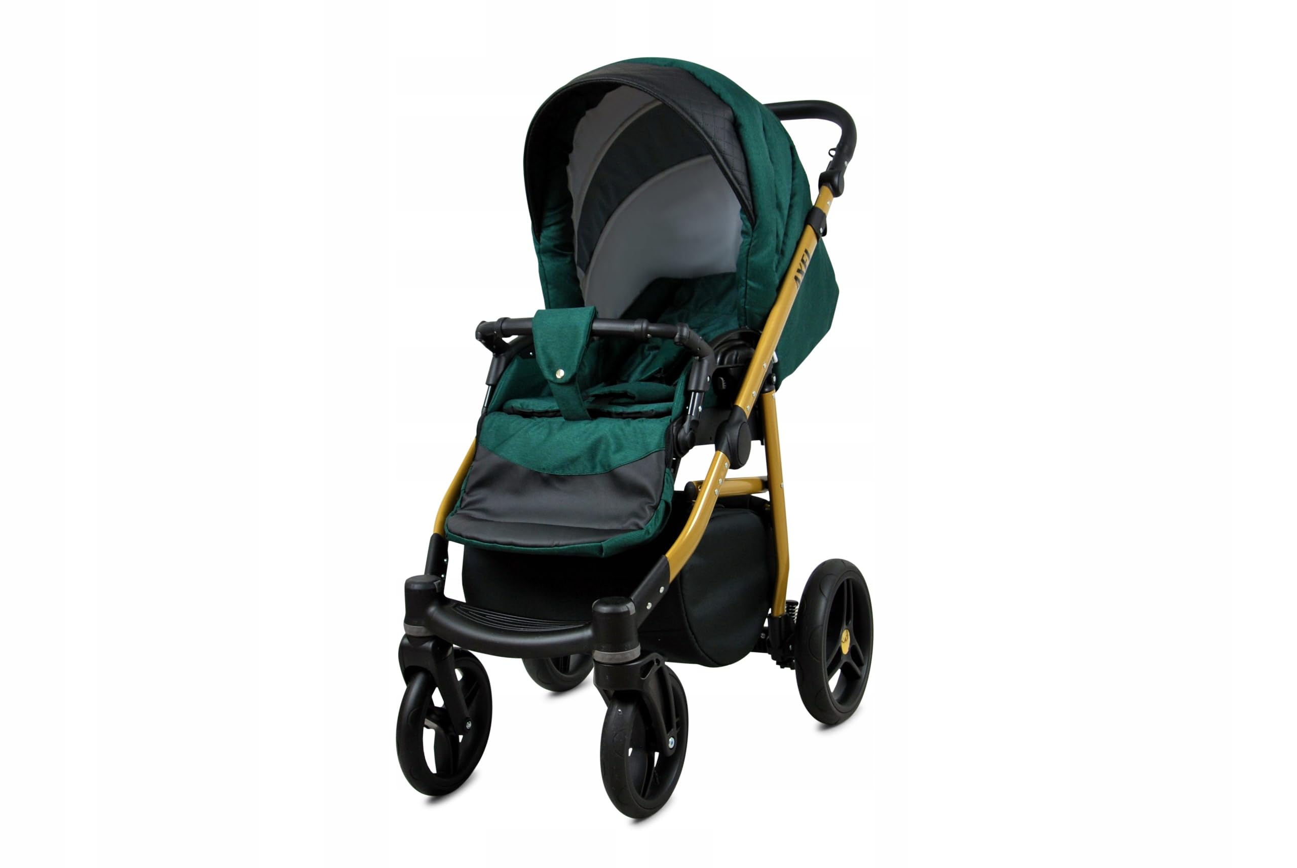 BabyLux® Wózek dziecięcy kompletny zestaw 4 w 1, Axel, w tym gondola dla niemowląt, wędka, fotelik samochodowy, podstawa ISOFIX, wózek dziecięcy, system kombinowany, z torbą do przewijania itp.
