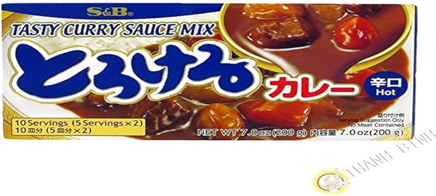 Amazon.com : S&B Tasty Curry Sauce Mix, Hot, 7.0 oz : Grocery
