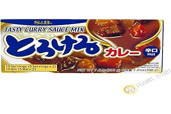 S&B Tasty Curry Sauce Mix, Hot, 7.0 oz