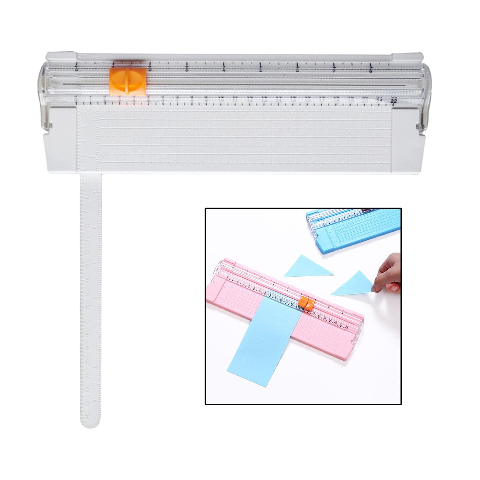 BE-Tool Papier Cutter, Foto Cutter Draagbare A5 Papier Trimmer Scrapbooking Cutter met Vinger Bescherming en Slide Ruler Ontwerp voor Papier, foto, Etiketten