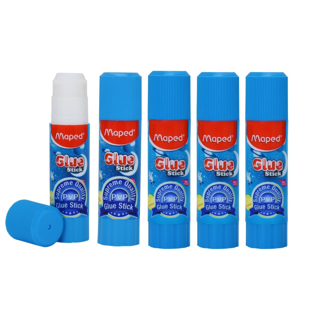 Maped Glue Sticks PVP X15gm - 5pcs|Long Lasting And Non-Toxic|PVP Formulation|Supreme Quality |Strong Adhesion|Safe For Children|Ideal For Sticking Paper items.-image-46