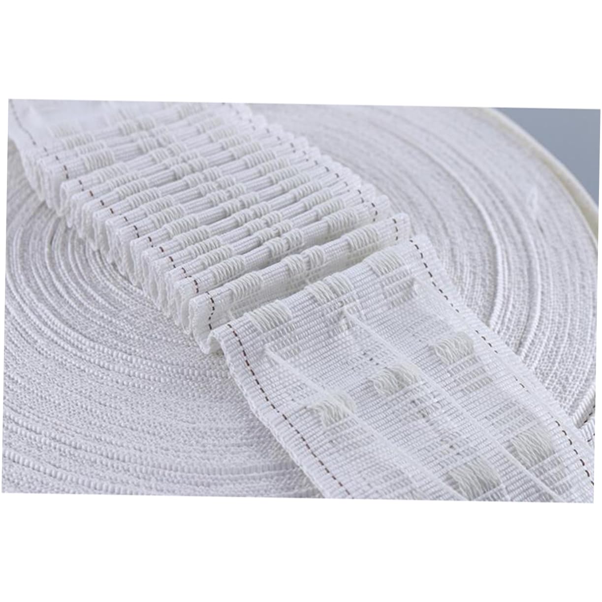 50m Ruban De Rideau Sangle Ajustable pour Pliage De Rideaux Accessoires De Décoration Blanc