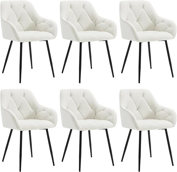 WOLTU Set of 6 Ergonomic Dining Chairs