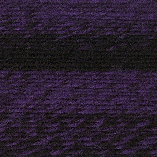 Image of Lion Brand Yarn 826-211 Scarfie Yarn, Black /Purple