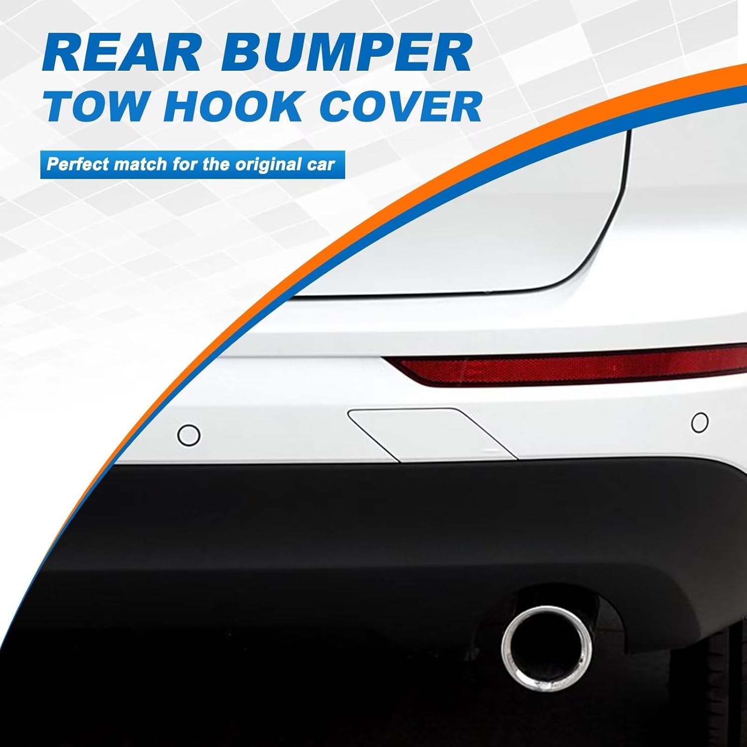 car rear bumper tow hook cover cap towing eye fit for volvo xc60 2018 2019 2020 2021 towing eye cap 31449210 398490342 (flame shadow blue,right passenger side) xinpinsai flame shadow blue right passenger side