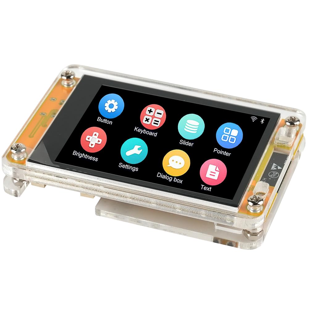DIYmalls 2.8 pulgadas ESP32 Pantalla de JC2432W328C Pantalla táctil capacitiva 240x320 TFT LCD Módulo ESP-32 Placa de desarrollo ST7789 + funda acrílica transparente, no ESP32-2432S028R