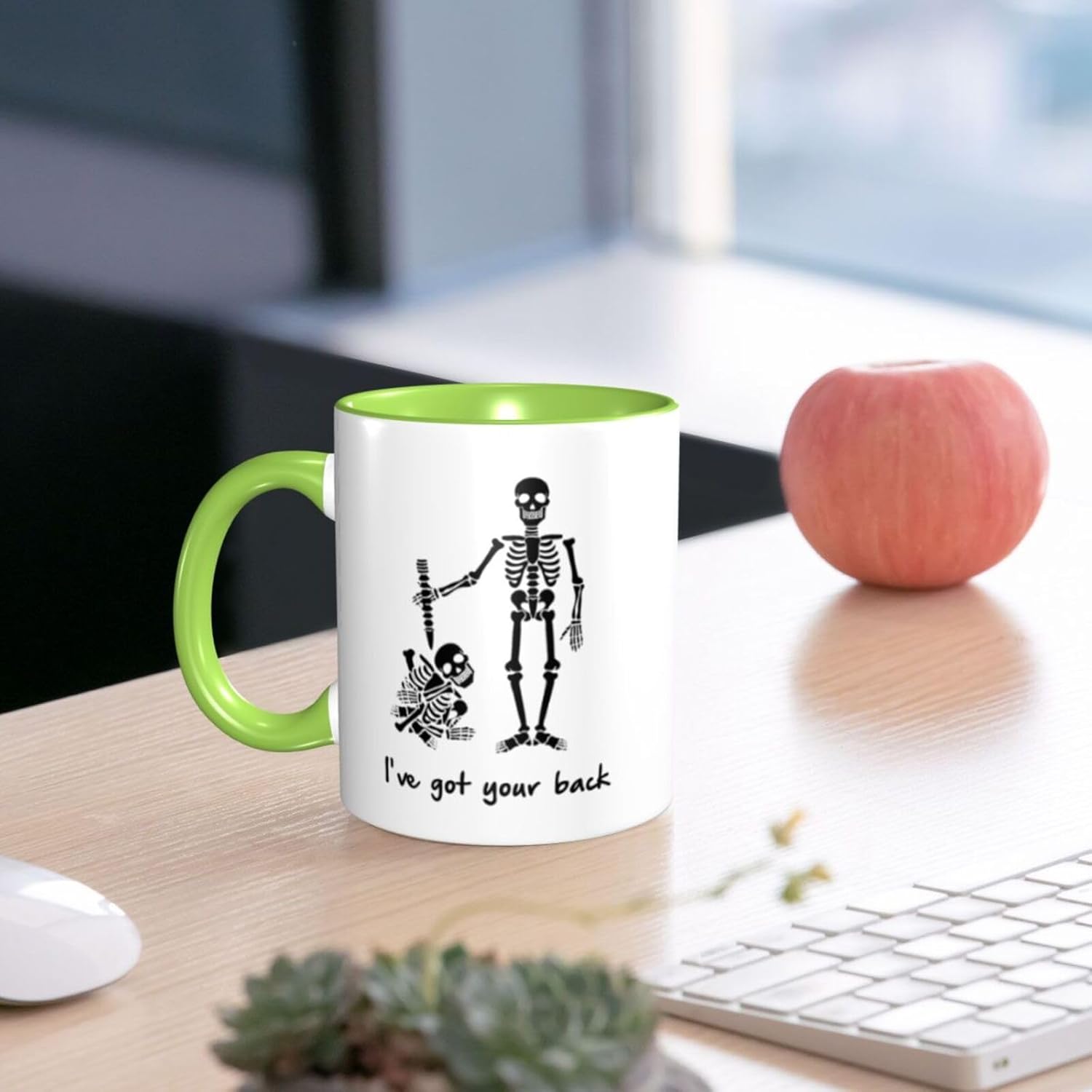 Funny Mug I'Ve Got Your Back Support Help Frienship Coffee Mugs Inspirational Gifts And Sarcasm Internal And Handle Green 11Oz Mug - Image 5