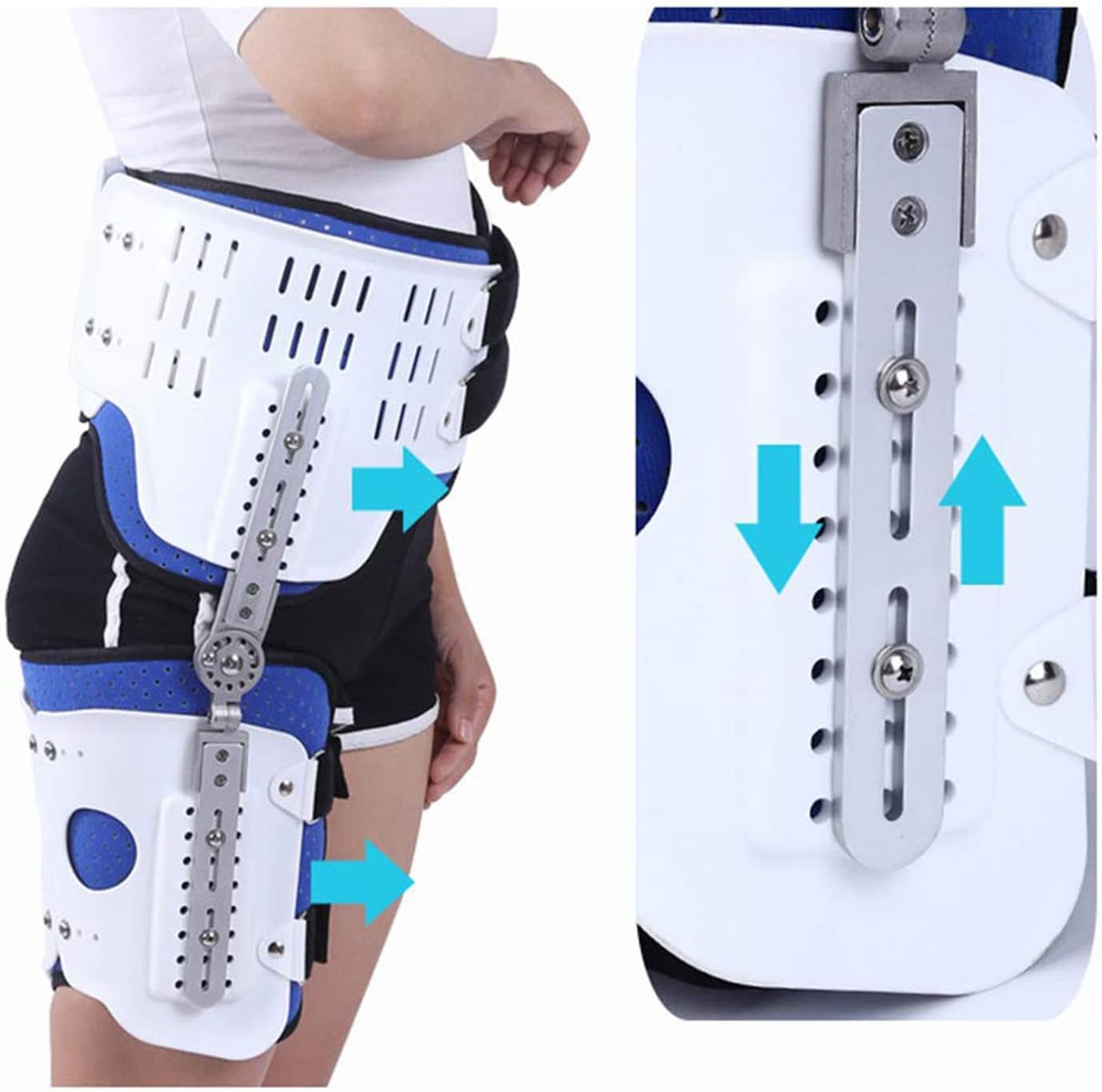 Hip Abduction Brace, Hip Brace Support, Post op Hip Protector Stabilizer Compression Support for Joint Pain, Hip Lock Tilt Up Belts Braces, Hip Knee Ankle Foot Orthosis