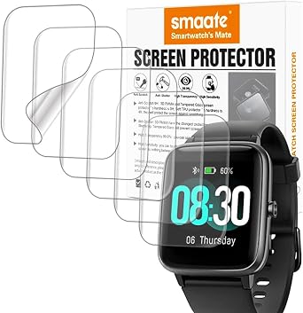Soft Screen Protector Compatible with LIVIKEY ID205L ID205S 1.3inch Smartwatch, 6pcs, TPU film, Bubble Self-healing,