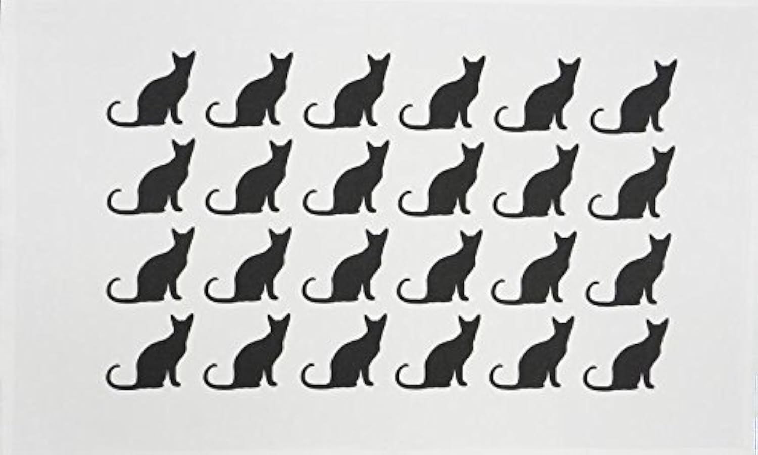 Half A Donkey Black/White Cat Large Cotton Tea Towel