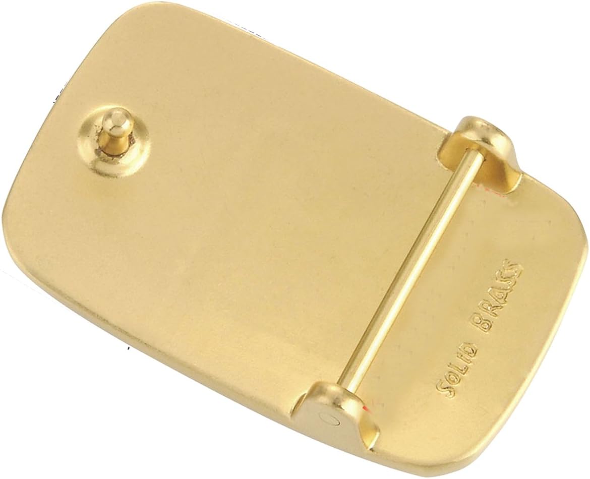 FALETO Solid Brass Rectangle Heavy Duty Belt Buckle Replacement for Pin Buckle-1.53" Width - Image 2