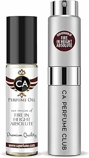 CA Perfume Duo Impression of Fire in Height Absolute For Men Perfume Layering Set Mens Cologne Long Lasting Travel Size EDP + Body Oil Roll-On Bottle 0.27 Fl Oz+0.33 Fl Oz