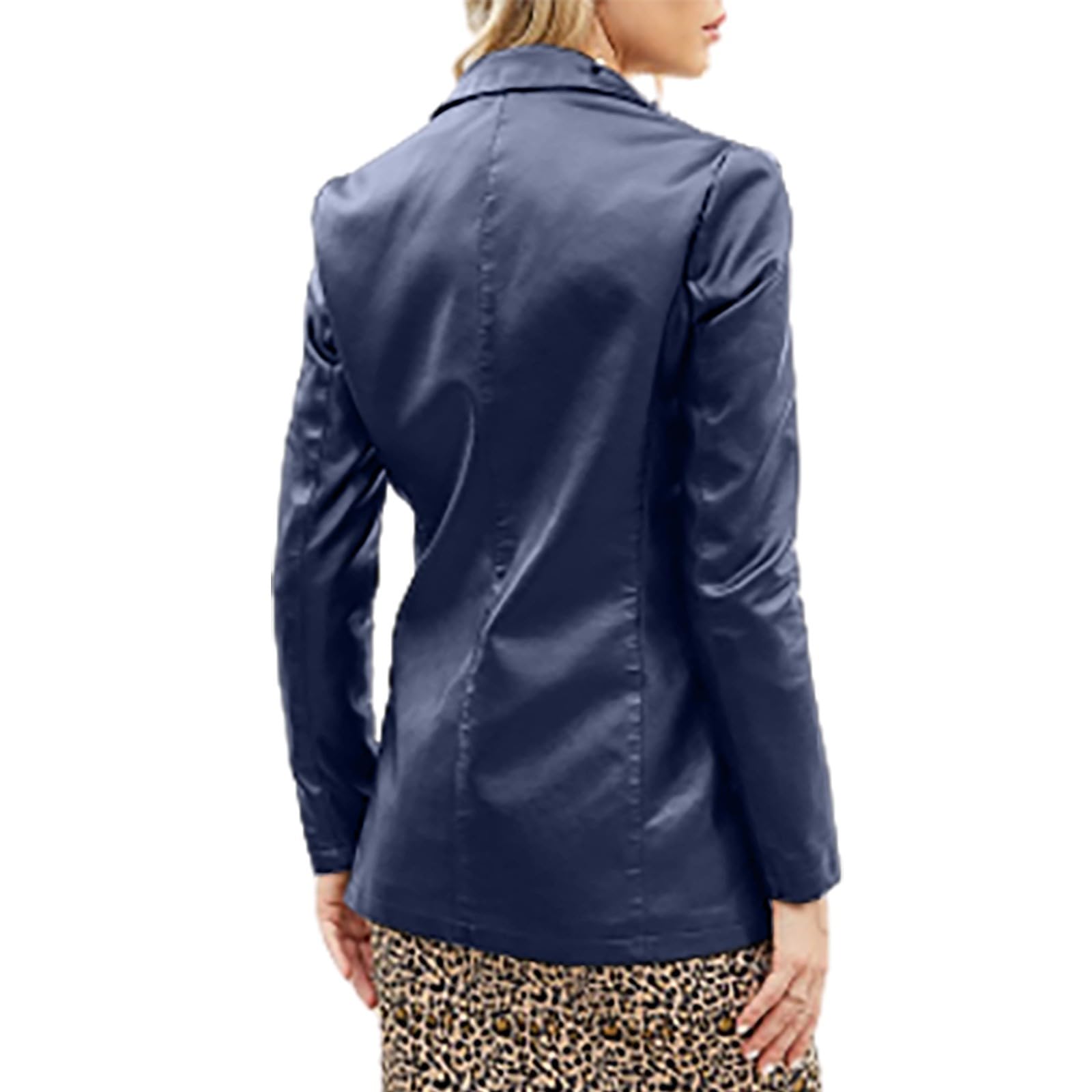 Cocila Giacche Primavera Abito da donna con bottoni a maniche lunghe con scollo a V tinta unita primaverili e autunnali adatto per l'abbigliamento casual da lavoro quotidiano Giubbotto Neve