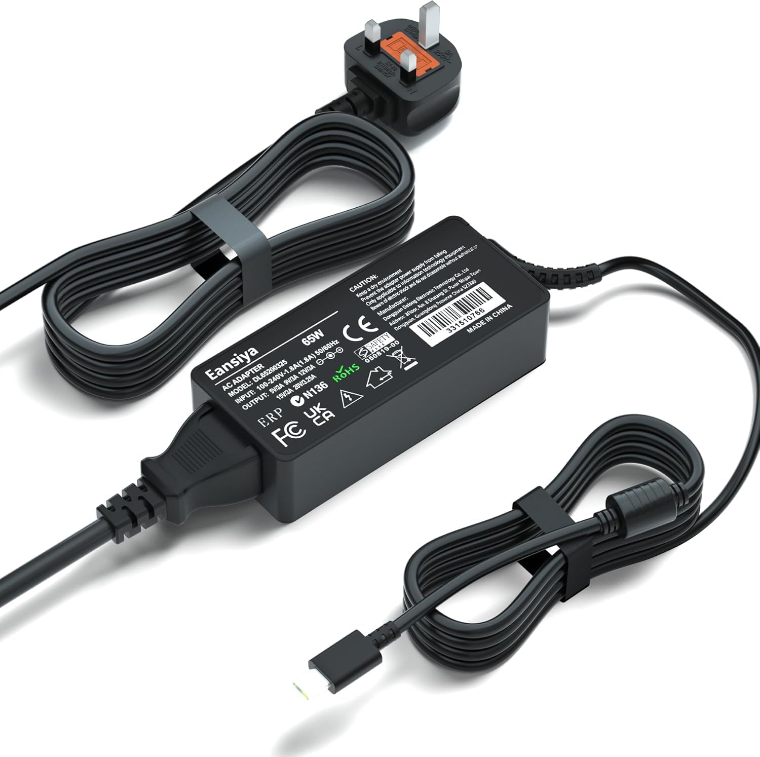 Eansiya USB-C 65W/45W AC Ersatz Netzteil kompatibel mit Leno