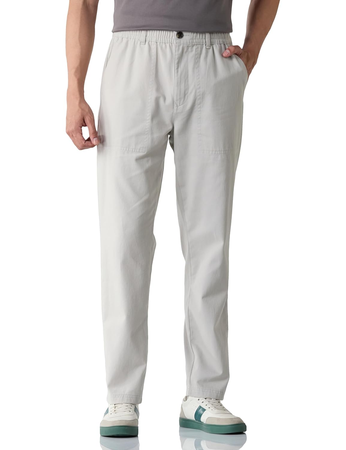 Amazon Brand – Symbol Men Relaxed Casual Trouser (Fully Elasticated Waistband | 100% Cotton | Pants)